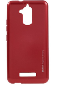 Силиконов гръб ТПУ MERCURY iJelly Metal Case за Asus Zenfone 3 Max 5.2 ZC520TL X008D / Asus Zenfone Pegasus 3 X008 червен